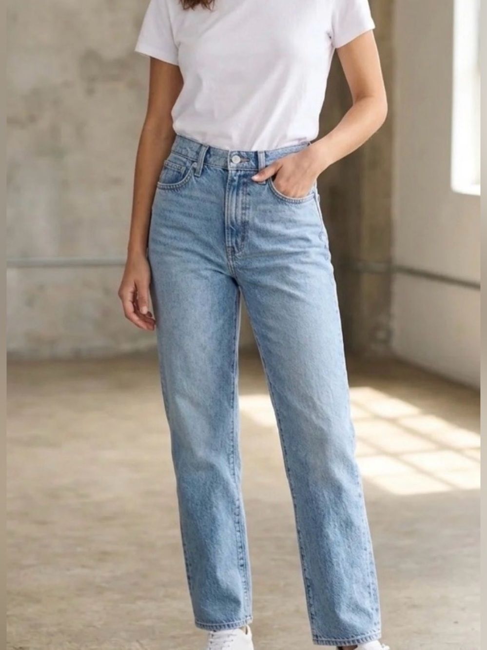 Madewell The Perfect Vintage Jean Light Wash High Rise Straight Leg Size 25